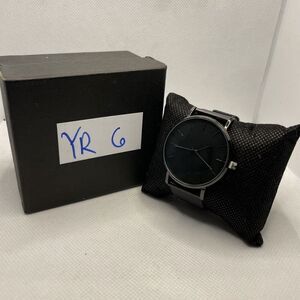 South Lane SS20-dr1-2148 Black Mesh Analog Dial Quartz Genuine Watch YR6